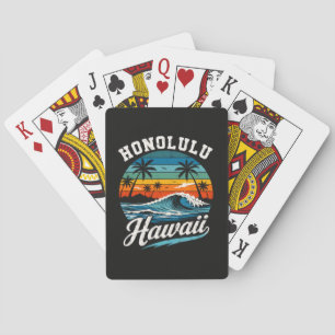 Honolulu Hawaii Surfen Sonnenuntergang Spielkarten