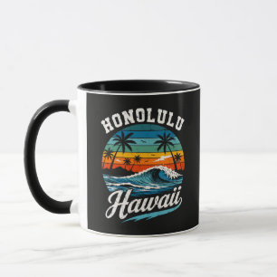Honolulu Hawaii Surfen Sonnenuntergang Tasse