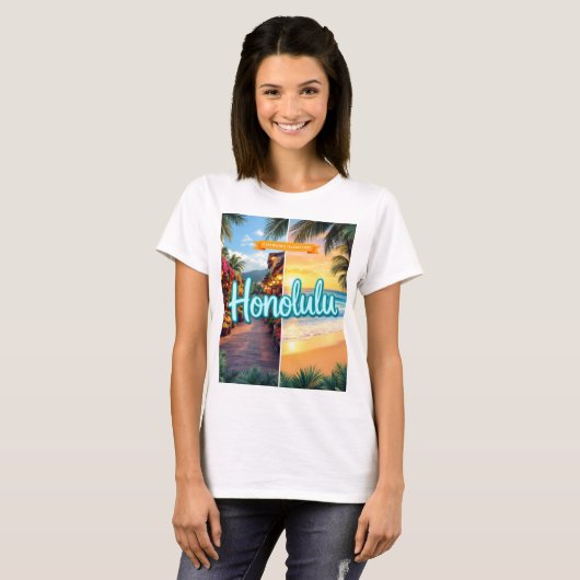 Honolulu, Hawaii T-Shirt (Vorne ganz)