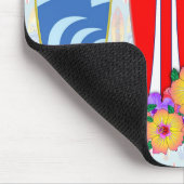 Honolulu Hawaii Tiki Surf Mousepad (Ecke)