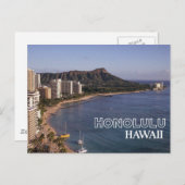  Honolulu, Hawaii Travel Postcard  Postkarte (Vorne/Hinten)