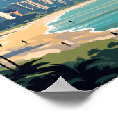 Honolulu, Hawaii: Travel Vintage Poster (Ecke)