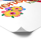 Honolulu Hawaii Tropical Parrot Poster (Ecke)