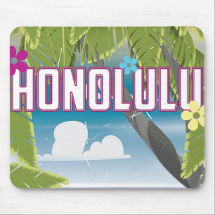 Honolulu, Hawaii, USA Vintage-Reiseplakat. Mousepad