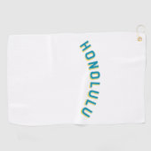 Honolulu, Hawaii Vintag Arch Golfhandtuch (Horizontal)