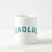 Honolulu, Hawaii Vintag Arch Kaffeetasse (Mittel)