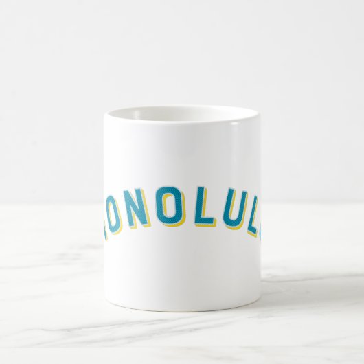 Honolulu, Hawaii Vintag Arch Kaffeetasse (Mittel)