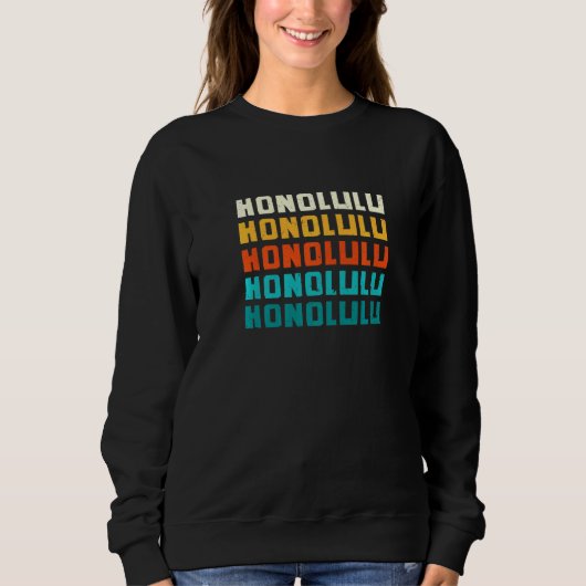 Honolulu Hawaii Vintag Hi Retro Collection Americ Sweatshirt (Vorderseite)