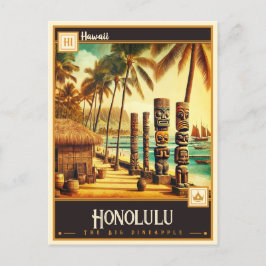 Honolulu, Hawaii | VINTAG Postkarte