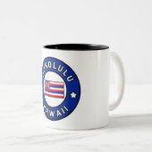 Honolulu Hawaii Zweifarbige Tasse (VorderseiteRechts)