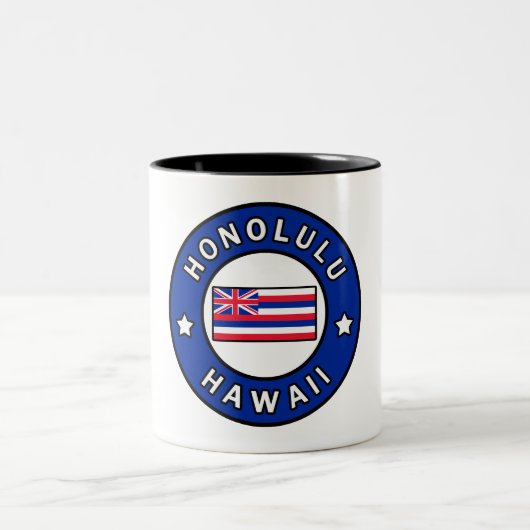 Honolulu Hawaii Zweifarbige Tasse (Mittel)