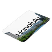 Honolulu HI Skyline mit Honolulu im Himmel Magnet (Linke Seite)