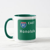 Honolulu, HI-Verkehrsschild Tasse (Links)