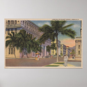 Honolulu, HIView des Bischofs St.Honolulu, HI Poster