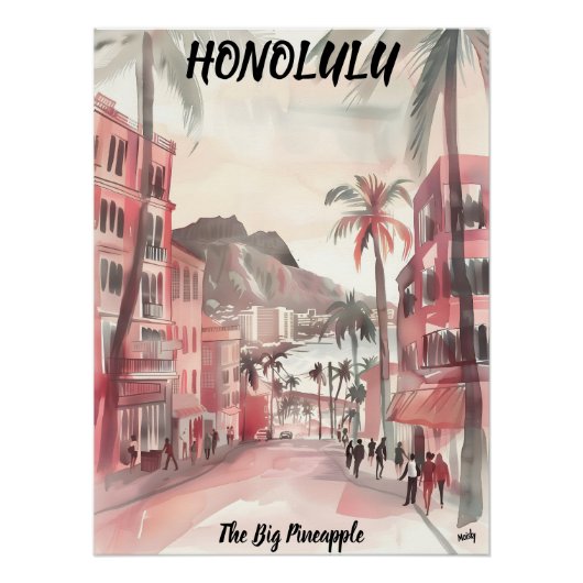 Honolulu: La Gran Piña Poster (Vorderseite)