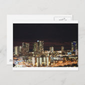 Honolulu Night Skyline Postkarte (Vorne/Hinten)