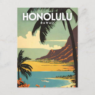 Honolulu Nostalgic Postkarte
