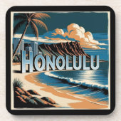 Honolulu O’aho Hawaii Getränkeuntersetzer (Vorderseite)