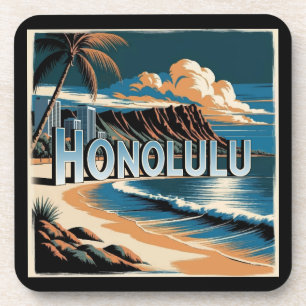 Honolulu O’aho Hawaii Getränkeuntersetzer