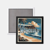 Honolulu O’aho Hawaii Magnet (Vorderseite/Rückseite)