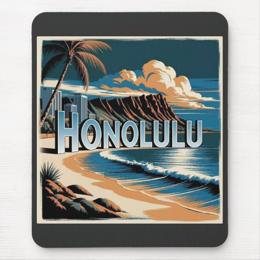 Honolulu O’aho Hawaii Mousepad (Vorne)