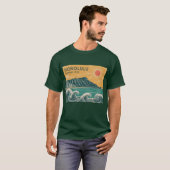 Honolulu Oahu Diamond Head Retro im Stil der Mitte T-Shirt (Vorne ganz)