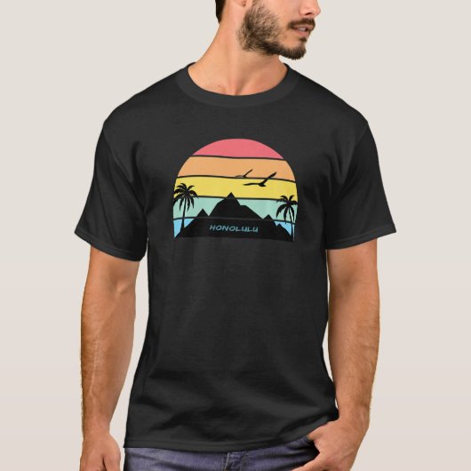 Honolulu Oahu Hawaii Beach Surf Aloha Geschenk Mau T-Shirt (Vorderseite)