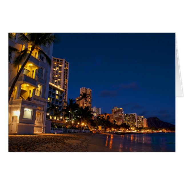 Honolulu, Oahu, Hawaii. Nachtexposition (Vorderseite (Horizontal))