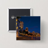 Honolulu, Oahu, Hawaii. Nachtexposition Button (Vorne & Hinten)