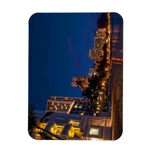 Honolulu, Oahu, Hawaii. Nachtexposition Magnet (Vertikal)