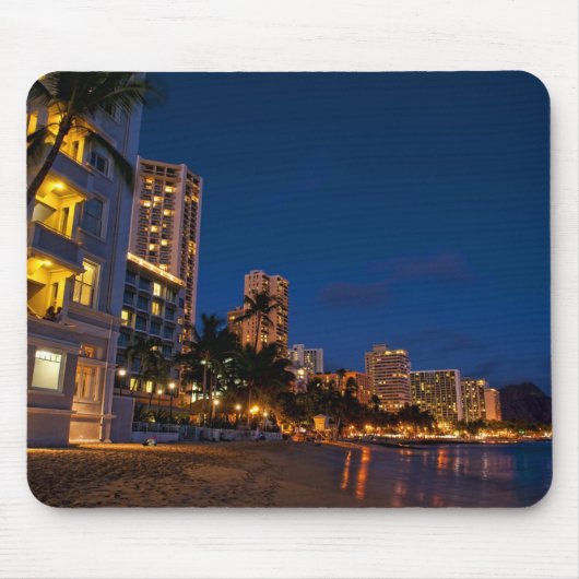 Honolulu, Oahu, Hawaii. Nachtexposition Mousepad (Vorne)