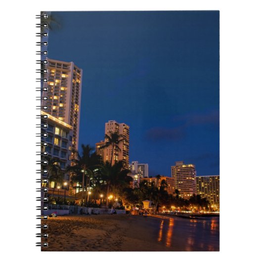Honolulu, Oahu, Hawaii. Nachtexposition Notizblock (Vorderseite)