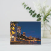 Honolulu, Oahu, Hawaii. Nachtexposition Postkarte (Stehend Vorderseite)