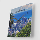 Honolulu, Oahu, Hawaii Quadratische Wanduhr (Winkel)