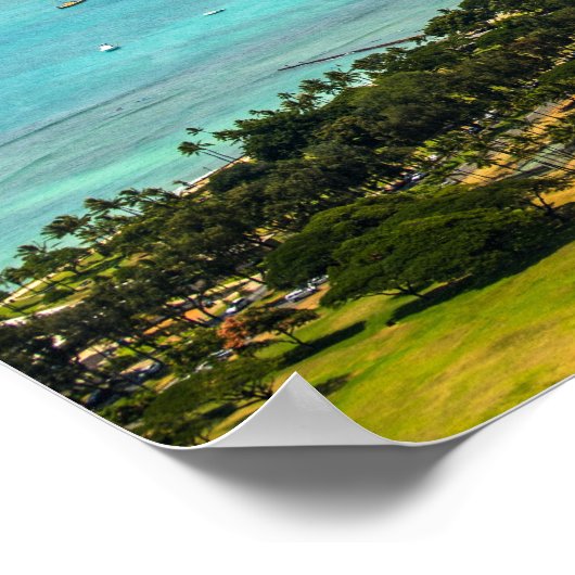 Honolulu, Oahu Poster (Ecke)