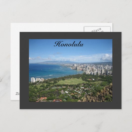 Honolulu Postkarte (Vorne/Hinten)