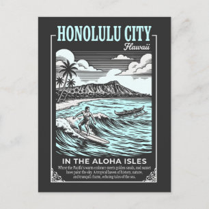 Honolulu Stadt Hawaii auf den Aloha-Inseln Postkarte