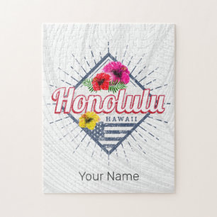 Honolulu Stadt Hawaii Vereinigte Staaten Vintage U Puzzle