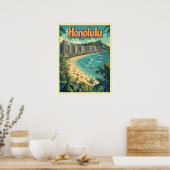 Honolulu - Strand von Urban Hawaii Poster (Küche)