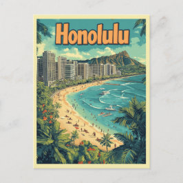 Honolulu - Strand von Urban Hawaii Postkarte