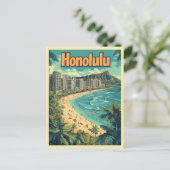Honolulu - Strand von Urban Hawaii Postkarte (Stehend Vorderseite)