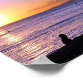 Honolulu Twilight Print Poster (Ecke)