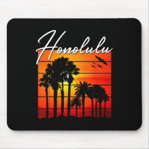 Honolulu Urlaubs Souvenir Hawaii Sommer Sonnenunte Mousepad