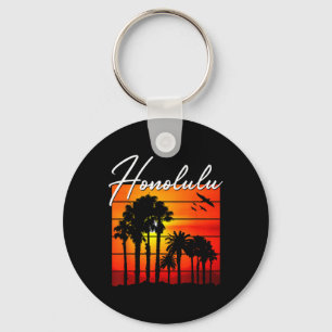 Honolulu Urlaubs-Souvenir Hawaii Sommer Sonnenunte Schlüsselanhänger
