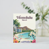 Honolulu USA Postkarte (Stehend Vorderseite)