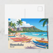 Honolulu USA Postkarte (Vorne/Hinten)