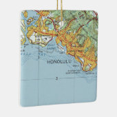 Honolulu Vintage Karte Keramikornament (Rechts)