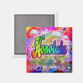 Honolulu Vista Express Magnet (Vorderseite/Rückseite)