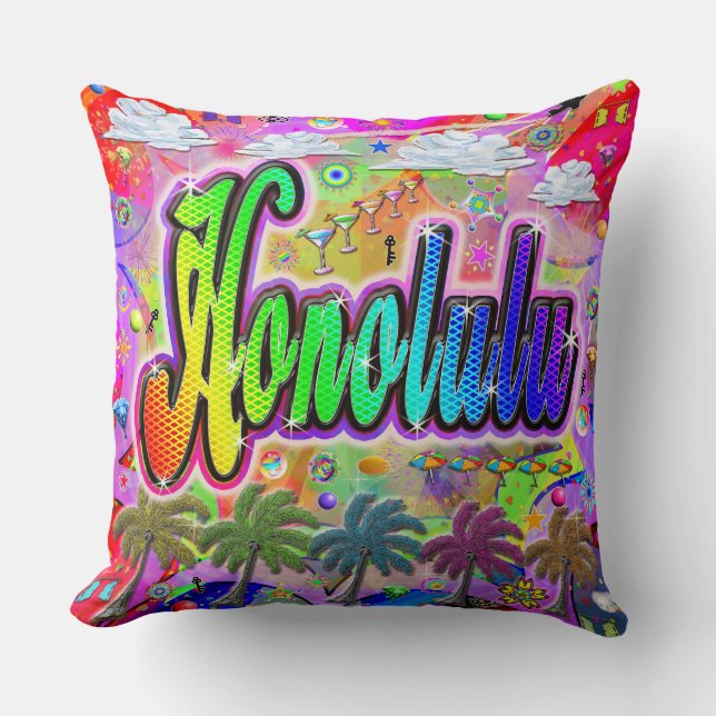 Honolulu Vista Express Pillow Kissen (Vorderseite)