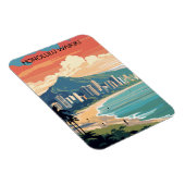 Honolulu Waikiki Beach Hawaii Panorama View Beach Magnet (Rechte Seite)